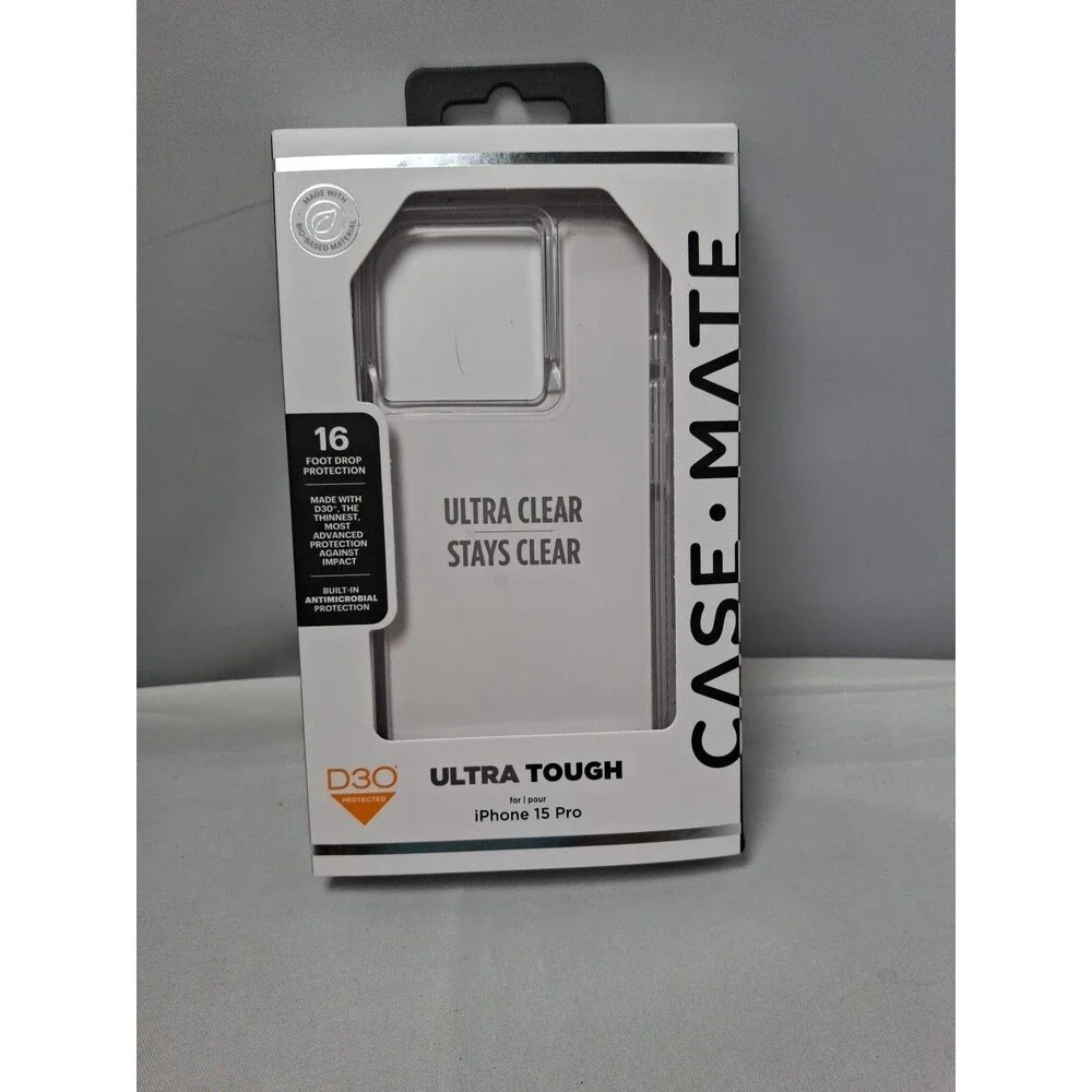 Ultra Clear Protection CASE -MATE D30 Series for Iphone 15 Pro New
